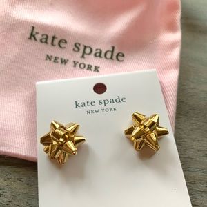 NWT Kate Spade Gold Bow Earring Gift